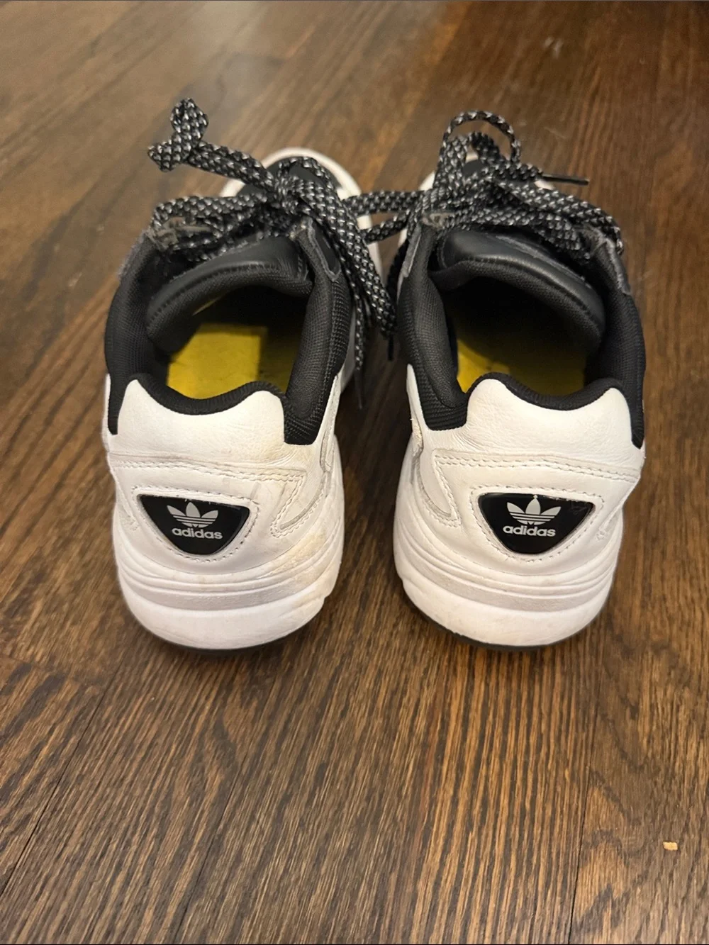 adidas Black and White Chunky Lace-Up Sneakers